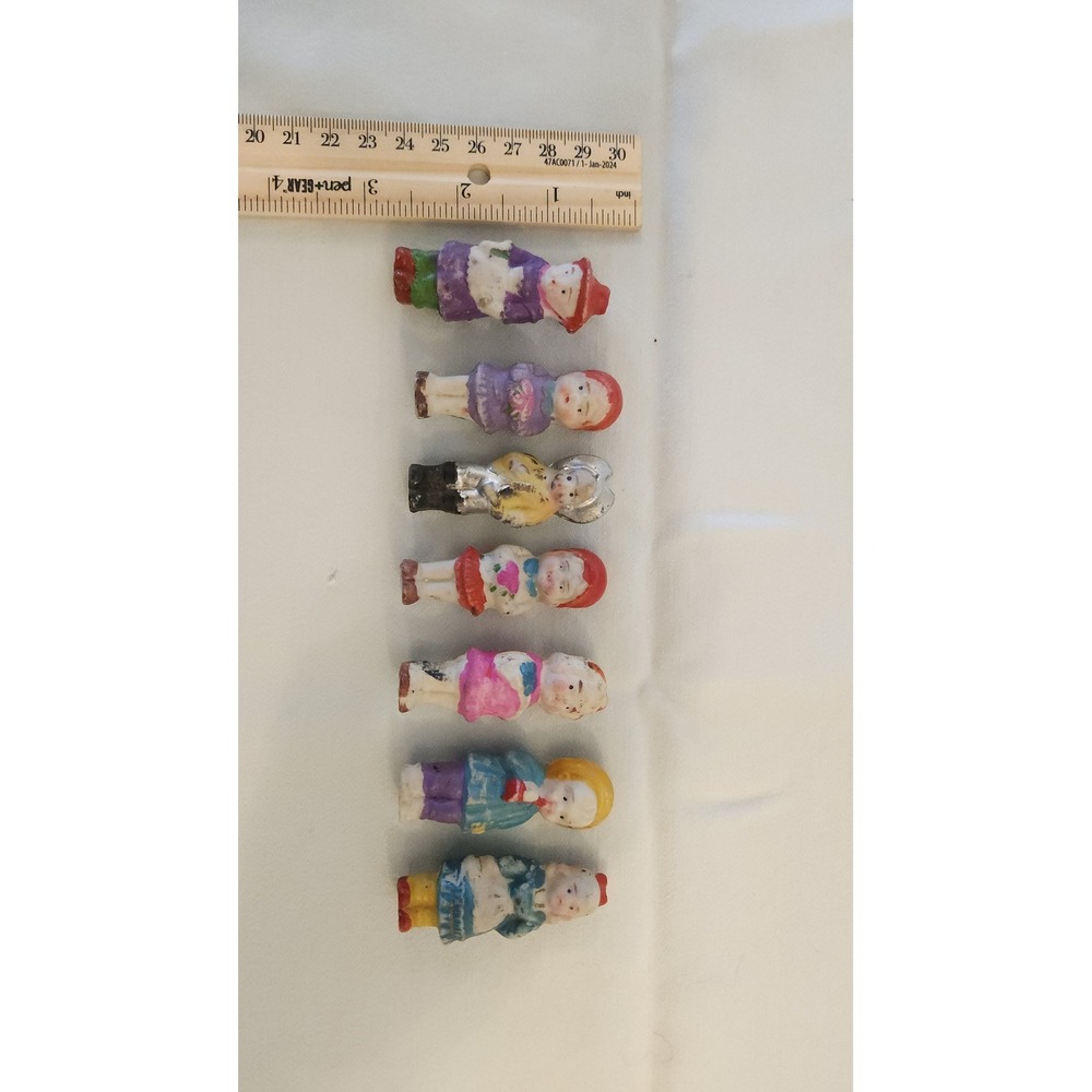 7 Vintage Japan Bisque Porcelain Penny Dolls Frozen Charlotte Figurines 1920s